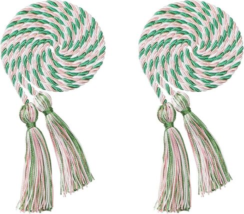 2Pcs Graduation Multi Color Braided Honor Cords with Tassel for High School Bachelor Master Doctor 68" Long (Purple Orange) in Saudi Arabia