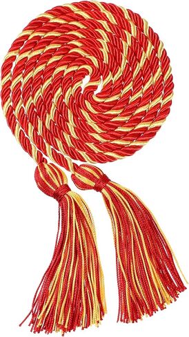 2Pcs Graduation Multi Color Braided Honor Cords with Tassel for High School Bachelor Master Doctor 68" Long (Purple Orange) in Saudi Arabia