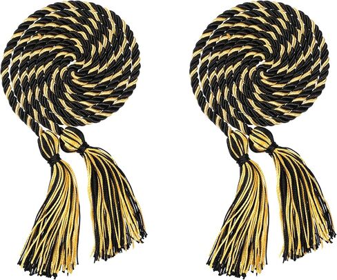 2Pcs Graduation Multi Color Braided Honor Cords with Tassel for High School Bachelor Master Doctor 68" Long (Purple Orange) in Kuwait