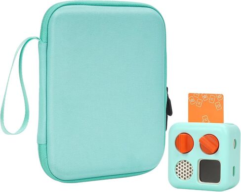 علبة بطاقة لبطاقات Yoto - ملحق Kids ، مجلد محمول ناعم مع Zipper و 96 Pockets Player و Mini Audiobook Cards ، حامل Card Binder مع Yoto Mini Silicone Case for Travel (Green) in Kuwait