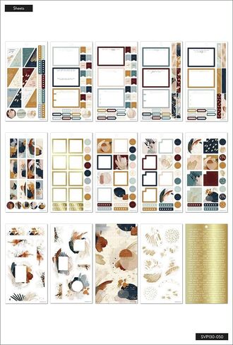 حزمة قيمة ملصق Happy Planner - Planner ومجلات اليومية - موضوع الاسترداد المائي - العافية - متعددة الألوان - رائعة للتخطيط والتحفيز - 30 ورقة مع 892 ملصقات إجمالية in Kuwait