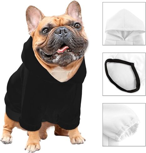 Dog Clothes for Small Dogs, Dog Hoodie Hoodies Custom Pet Puppy Sweatshirt Sweaters Ropa para Perros Pequeños Personalized Sweater Shirt,Black02, XS, Customized Gifts in Saudi Arabia