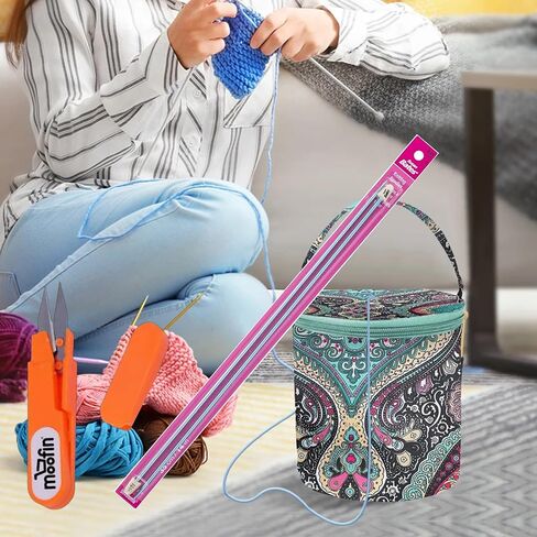 Westlake Art Silvalume knitting eletles Blue 11114-3 بحجم 3.25 مم إبر حياكة قابلة للتبديل مع مقص تطريز ، مثالي للترشيح والفحص ، غير التآكل (حزمة 3) in Saudi Arabia