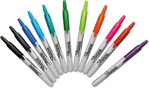 Sharpie 32707 Retractable Permanent Markers Fine Point Asstd. 12/Set in Saudi Arabia