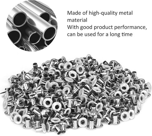 500pcs نحاس وثقوب النحاس 2 مم حفرة داخلية الحلقات ملونة مجموعة لأحذية الملابس حقيبة DIY الحرف اليهود مجموعات grommet (أبيض) in Saudi Arabia