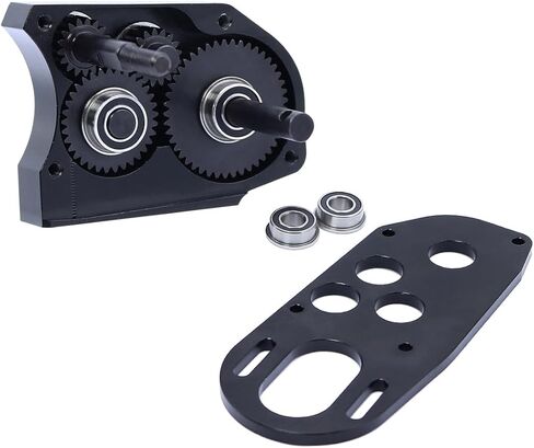 1/10 RC Crawler Transmission علبة التروس مع معدات Overdrive لـ 1/10 SCX10 I II III 90046 TRX4 CAPRA ... ترقية أجزاء الملحقات (أسود) in Kuwait