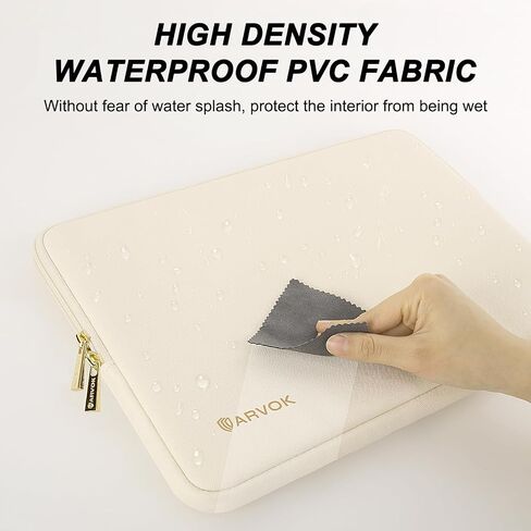 ARVOK 15 15.6 16 inch Laptop Sleeve Case,Waterproof Notebook Cover for MacBook Air 15 MacBook Pro 15 16 inch, Computer Carrying Bag for HP ThinkPad Dell Lenovo Asus Acer MSI, White in Kuwait