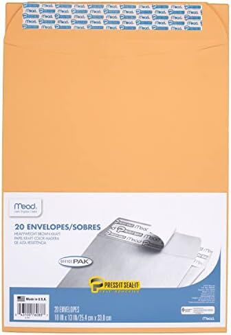 Press-It Occase ، 10 × 13 بوصة ، 12.5 أوقية ، حزمة Office من 20 | مجمعة مع مقصات التطريز Suretails ، الأبيض ، الإغلاق ، فسيحة للوثائق القانونية - [حزمة 4] in Kuwait