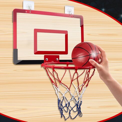Deekin Indoor Mini Basketball Hoop مجموعة مع 4 كرات وملحقات كرة السلة الأخرى فوق غرفة السلة غرفة السلة للبالغين هدايا عيد ميلاد عيد ميلاد الباب وجدار in Kuwait