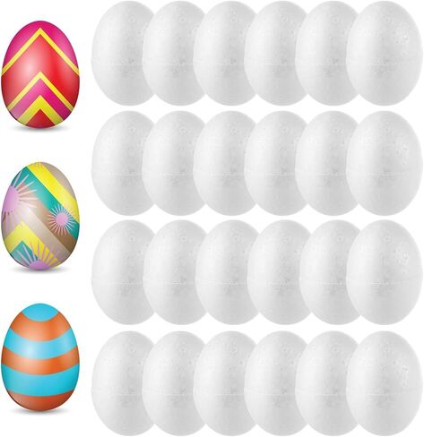 Youhthye 40pcs بيض الرغوة للحرف اليدوية 3.15 بوصة الرغوة البيض البيض البيض البيض الحرف الرغوة البيض البوليسترين بيض الرغوة Laege Laege Begk Bott in Kuwait