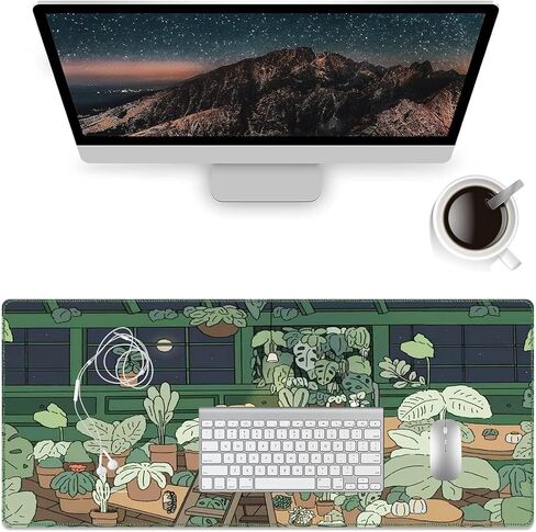 Katana Sword Desk Pad, Stitched Edges Mouse Pad, Large Office Desk Mat, Non-Slip Gaming Mouse Pad, Laptop Desk Pad, Desk Writing Pad for Office and Home in Saudi Arabia