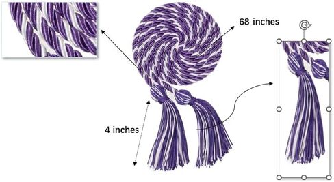 2Pcs/ 6Pcs Graduation Multi Color Braided Honor Cords with Tassel for High School Bachelor Master Doctor 68" Long (6, Emerald Green Gold) in Kuwait