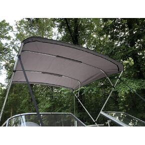Replacement Bimini Top Canvas with Boot, Grey, 8' Long x 8.5' Wide, 16oz, 4 Bow, fits 97-103" Width