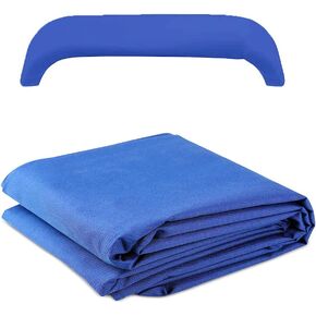 LIKE RAIN Bimini Top Fabric Replacement Canvas Canopy，3 Bow Bimini Top Cover for Boat with Storage Boot,600 D Anti-UV Waterproof Bimini Top Canopy Without Frame, Blue, 3 Bow 6ftL x (46H x 79-84W)Inch
