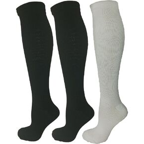 3 Pairs All Black Ladies Compression Socks