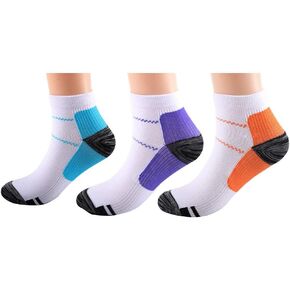 Compression Socks for Women&Men Circulation 15-20 mmHg Support Ankle Socks Best for Running,Flight Travel,Cycling