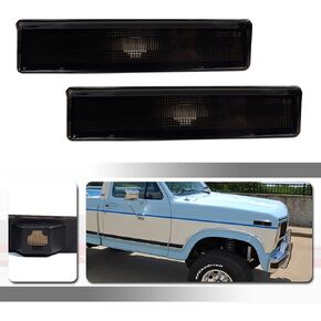 3D Optic Clear Lens For 1980 1981 1982 1983 1984 1985 1986 Ford Bronco F150 F250 F350 Truck Front Corner Turn Signal sequential Parking Lights & Daytime running lights Amber/White