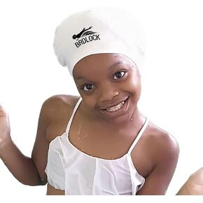 Swim Cap Kids Extra Large Swim Cap for Braids and Dreadlocks Waterproof Silicone Swimming Caps for Girls Boys Children Youth Teen Large Swim Hat for Long Hair Thick Curly Hair Weavs Afro Hair