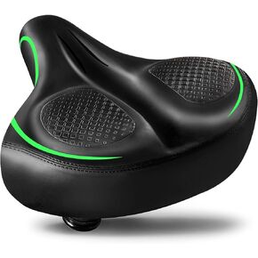 Oversized Bike Seat - Compatible with Exercise or Road Bikes, Easy to Install, Bike Saddle Replacement with Wide Cushion for Men & Women Comfort in Kuwait