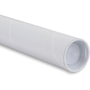 MagicWater Supply Mailing Tube - 1.5 in x 9 in - White - 1 Pack - for Shipping and Storage of Posters, Arts, Crafts, and Documents