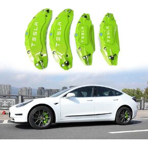 Brake Caliper Covers Set of 4 Compatible with for Tesla model 3 Accessories，2017-2023 18/19 inch Wheel Hub Brake Caliper Covers -Fit For Tesla Model3 beet Brake Caliper (beet)