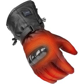 MIDIAN Heated Motorcycle Gloves 12V Waterproof Winter Protective Gear for Men and Women, Touch Screen Warm Glove for Cold Weather