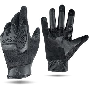 Motorcycle Gloves for Men, Dirt Bike Gloves with Touchscreen Fingers, Motocross Sim Racing Gloves Suitable for Cycling, Hiking, Skiing, MTB, BMX