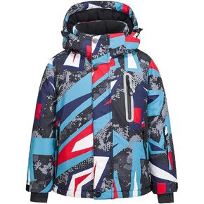 HOTIAN Boys Ski Jacket Colorful Waterproof Insulated Snow Coat Windproof Unisex Winter Outdoor Coats