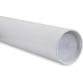 MagicWater Supply Mailing Tube 2 in x 24 in White - 1 Pack - for Shipping and Storage of Posters, Arts, Crafts, and Documents