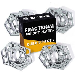 Fractional Weight Plates [Bells of Steel] Cast Iron Micro Weight Plates, Strength Training Plates, Weight Increments for Weightlifting and Powerlifting, 0.5 lb Fractional Plates Set
