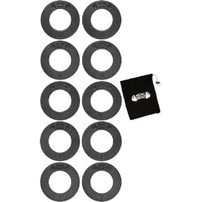 Micro Gainz Olympic Fractional Weight Plates Set, 10 Piece Olympic Weight Plates Set with Bag, Designed for Olympic Barbells for Strength Training and Micro Loading, Made in USA