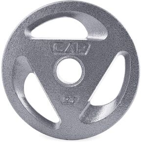 ألواح وزن بمقبض أولمبي مقاس 2 بوصة من كاب باربل، مفردة، رمادي، 25 رطل in Kuwait