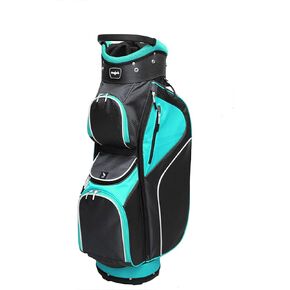 Majek Ladies Teal Black Golf Bag 9 inch 14-Way Friendly Separator Top