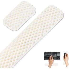 Wrist Rest Set, 2Pcs Upgrade Soft Breathable Wrist Rest Support, Ergonomic Keyboard and Mouse Pad for Computer, Office, Studying, Gaming, 2-in-1