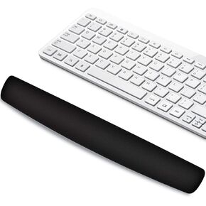 Keyboard Wrist Rest Gel Pad for Desk, 15.7" X 2.5", Silicone Wrist Rest for Computer Keyboard, Non-Slip, Durable, Easy Typing & Pain Relief, Strong Grip Designed for Office & Home Use, Black