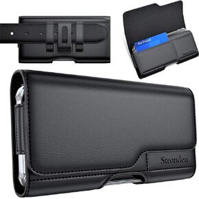 Stronden Holster for Samsung Galaxy S24 Ultra, S23 Ultra, S22 Ultra, S21 Ultra - Leather Belt Case with Belt Clip/Loop [Magnetic Closure] Pouch w/Built in ID Card Holder (fits Slim/Thin Case only)