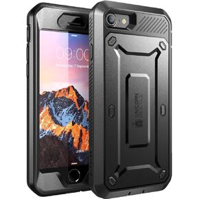 SUPCASE Unicorn Beetle Pro Series Case Designed for iPhone 7 / 8 / iPhone SE 2 (2020) / iPhone SE 3 (2022), Full-body Rugged Holster Case with Built-in Screen Protector (Black)