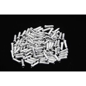 كابل فرامل الدراجة من خليط معدني، أطراف طرفية مجعدة للدراجات الجبلية على الطرق، فضي، عبوة من 100 قطعة in Kuwait