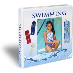 Swimming Gift Award Ribbon Binder Organizer Display Storage Swimmer Present Ribbons Holder 15 Pages Sheets and More