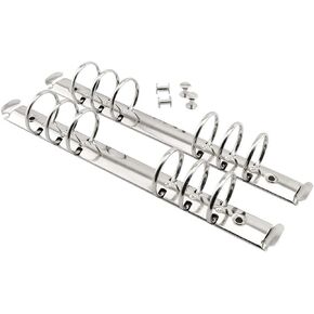 2pcs A5 Notebook 6-Hole Ring Binder Mechanisms 3cm Diameter Silver Color Metal Clip Ring Binder DIY Fill Paper Storage Folder Accessories