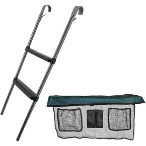 Trampoline Pro Trampoline Ladder Universal 3 Step Heavy Duty Tool Free Unique Safety-Latch Design 220 Weight Capacity Trampoline Accessories (3 Step Ladder)