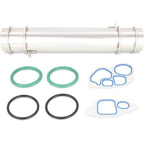 Mishimoto MMOC-F2D-94 Replacement Oil Cooler, Compatible With Ford 7.3 Powerstroke 1994-2003, Natural