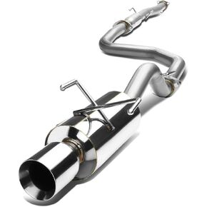 DNA MOTORING CBE-HC923-NRT Muffler CatBack Exhaust System [Compatible with 92-95 Honda Civic, Fit Hatchback 3-Door Models ONLY]
