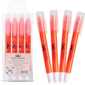 Mr. Pen No Bleed Gel Highlighter, Bible Highlighters, Orange, Pack of 4
