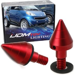iJDMTOY Matte Finish Black Finish Front or Rear Bumper Protector Spikes Guards Compatible with 2007-2015 W451 Smart Fortwo