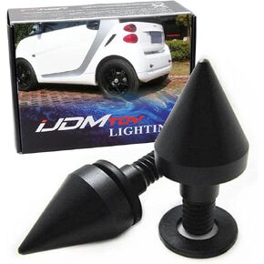 iJDMTOY Matte Finish Black Finish Front or Rear Bumper Protector Spikes Guards Compatible with 2007-2015 W451 Smart Fortwo in Kuwait