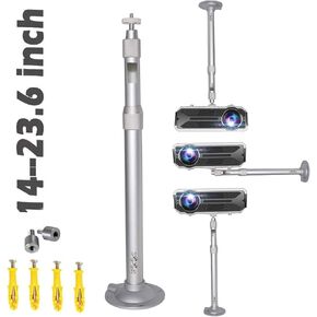 Universal Projector Ceiling Mount Projector Wall Mount Camera Projector Hanger 360° Rotatable Length 14-24in / 37-60cm Projector Holder Projectors Bracket for Mini Projectors CCTV DVR Cameras in Kuwait