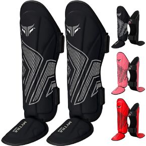 Mytra Fusion Adult Shin Pad, Shin Protector, Shin Guard for Boxing, MMA, Muay Thai, & Martial Arts Training