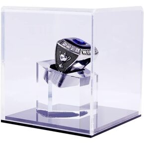 Championship Ring Display Case 1 Slot Hole | Baseball Ring Display Box | Softball Ring Box | Football Ring Case | Sport Ring Display Box | High School Ring Display Box