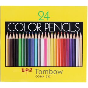 Tombow CQ-NA24C Colored Pencils, NA 24 Colors, Paper Box Included